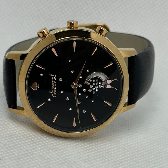Kate Spade Women\'s Grand Metro “Cheers” Black and Gold Hybrid Smartwatch main image 9